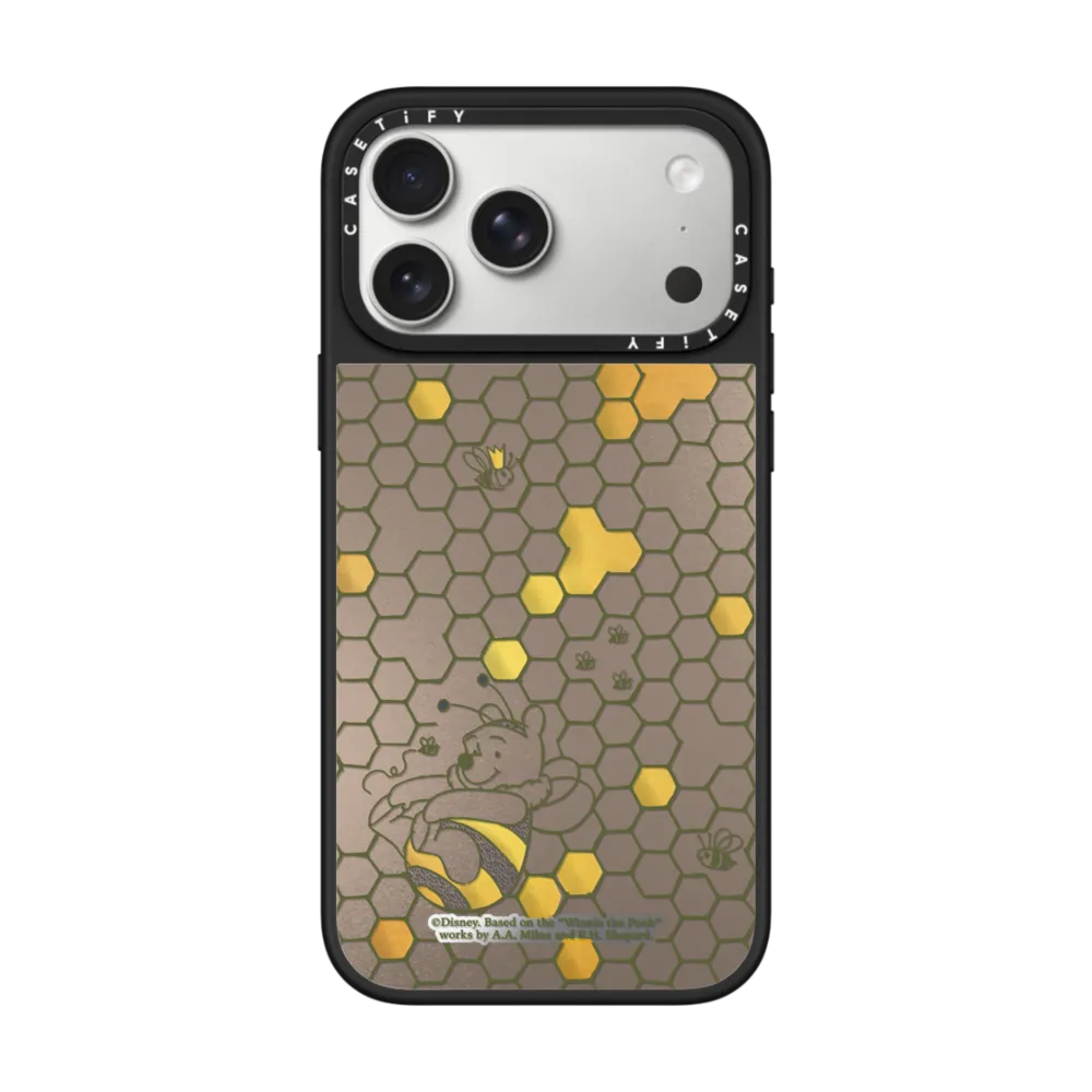 现货CASETiFY联名迪士尼小熊维尼蜂巢图案适用苹果iPhone17 pro max磁吸手机壳16/15/14可爱童趣13限量保护套