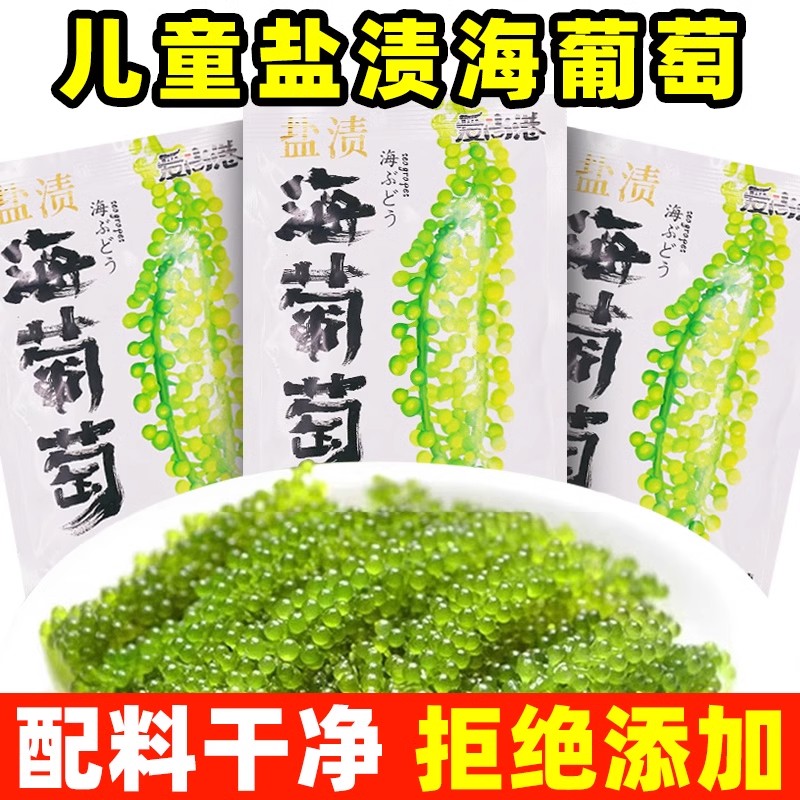 儿童海葡萄即食盐渍新鲜泡发