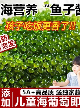 海葡萄儿童新鲜盐渍凉拌绿色鱼子酱即食泡发火锅寿司食材官方旗舰