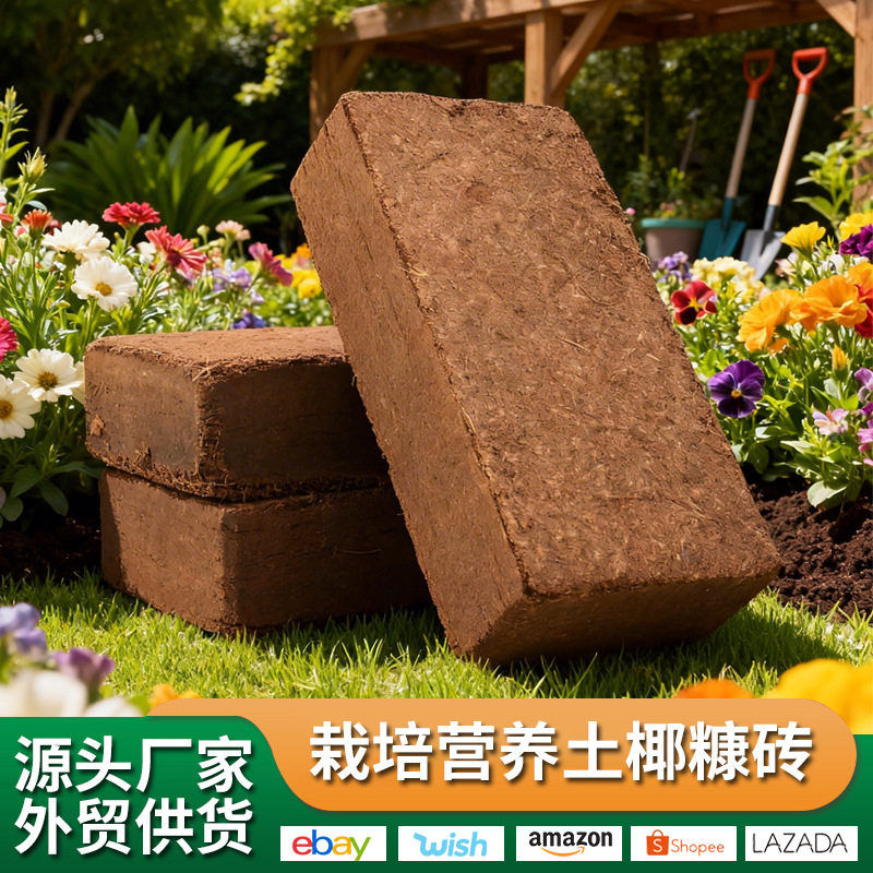 栽培营养土砖小块椰砖500克种花