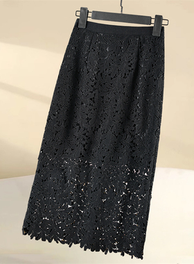 蕾丝漂亮半身裙绝美长裙2025超火半裙中长 a字裙春夏裙子女包臀裙