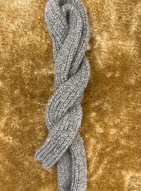 butai iki 羊毛马海毛针织细长款围巾两色无性别简约秋冬新款