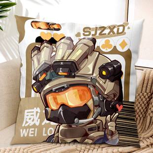 Q版三角洲行动GTI威龙骇爪红狼疾风周边毛绒抱枕二次元可爱靠枕垫