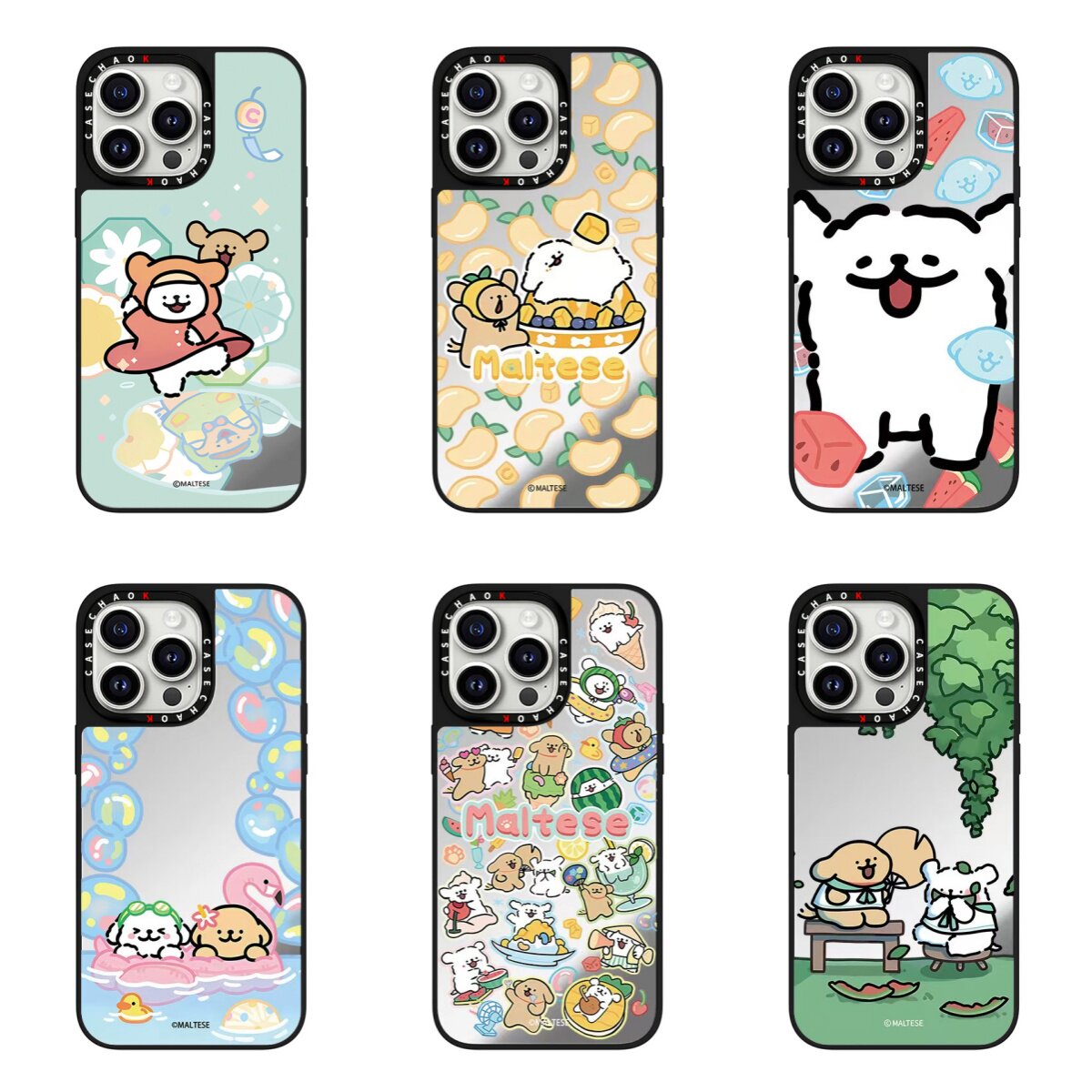 潮K线条小狗磁吸iPhone手机壳