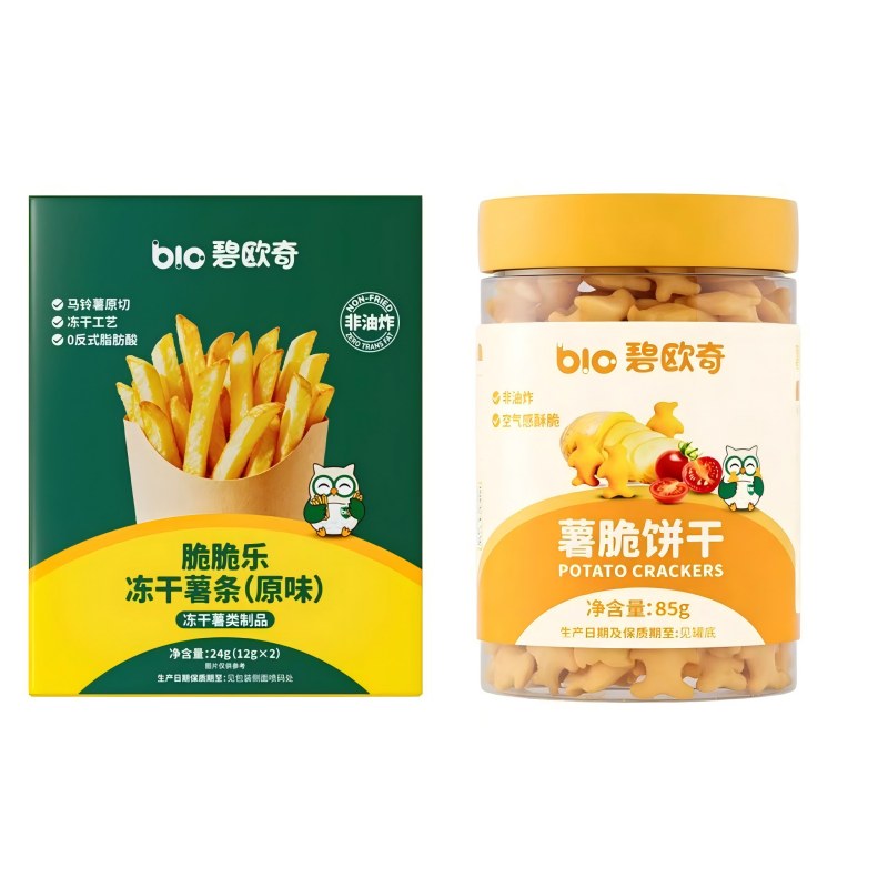 碧欧奇薯脆饼干85g（番茄）/脆脆乐冻干薯条24g（原味）