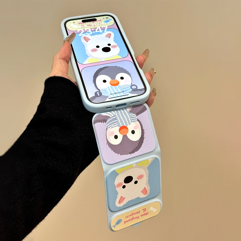 baby蓝西高地jellycat支架手机壳