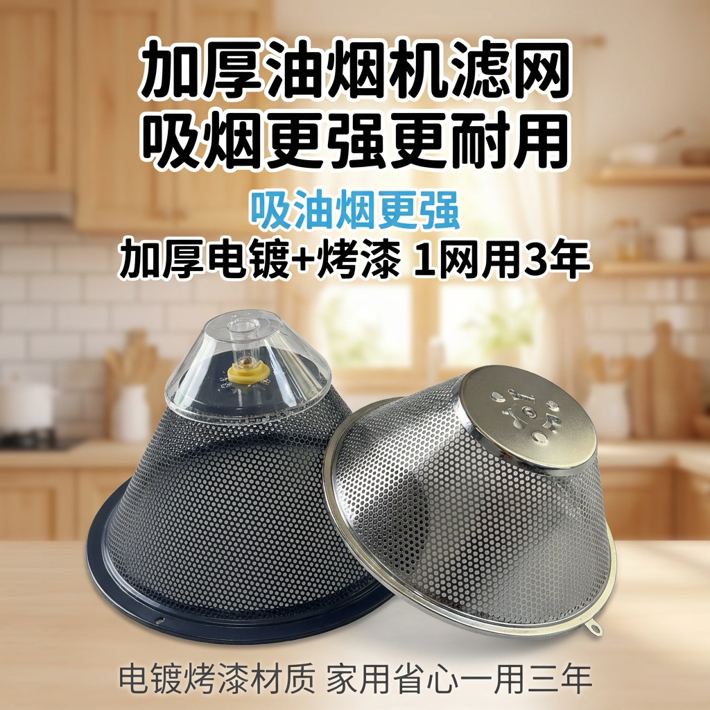 抽油烟机过滤网磁吸免打孔通用适用欧式顶吸侧吸易清洗可水洗包邮