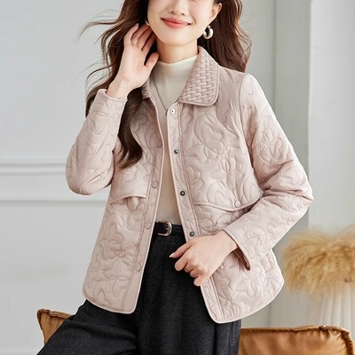 小香风冬季女轻薄羽绒棉服短外套