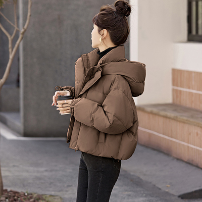 复古连帽面包加厚羽绒服冬季外套