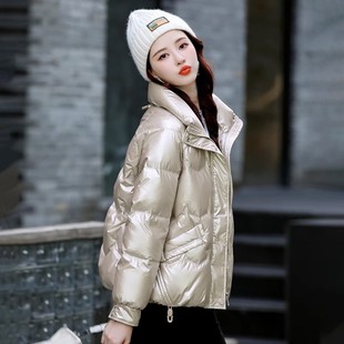 短款 女士爆款 羽绒服女2025新款 女款 免洗亮面轻薄外套 冬季 巨好看