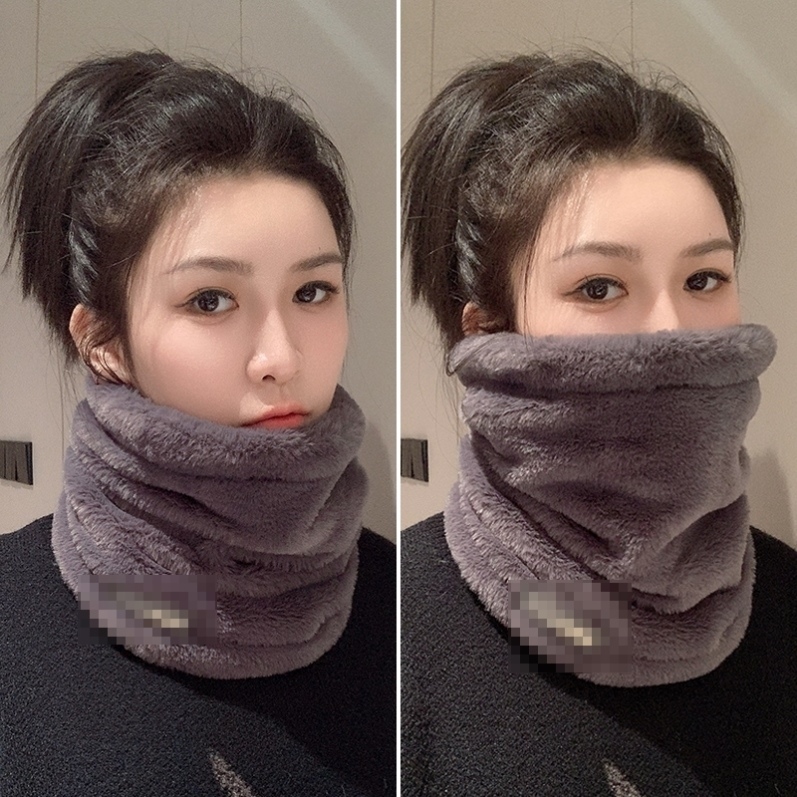 护颈脖子防着凉2025新款毛绒围脖女秋冬季百搭保暖户外骑车防寒加