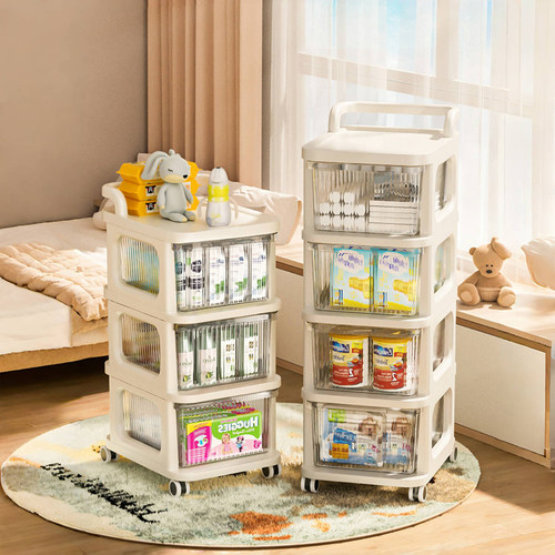零食置物架小推车婴童用品收纳柜
