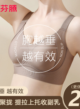 芬腾反重力提拉无痕内衣女小胸聚拢收副乳防下垂调整型大码文胸罩