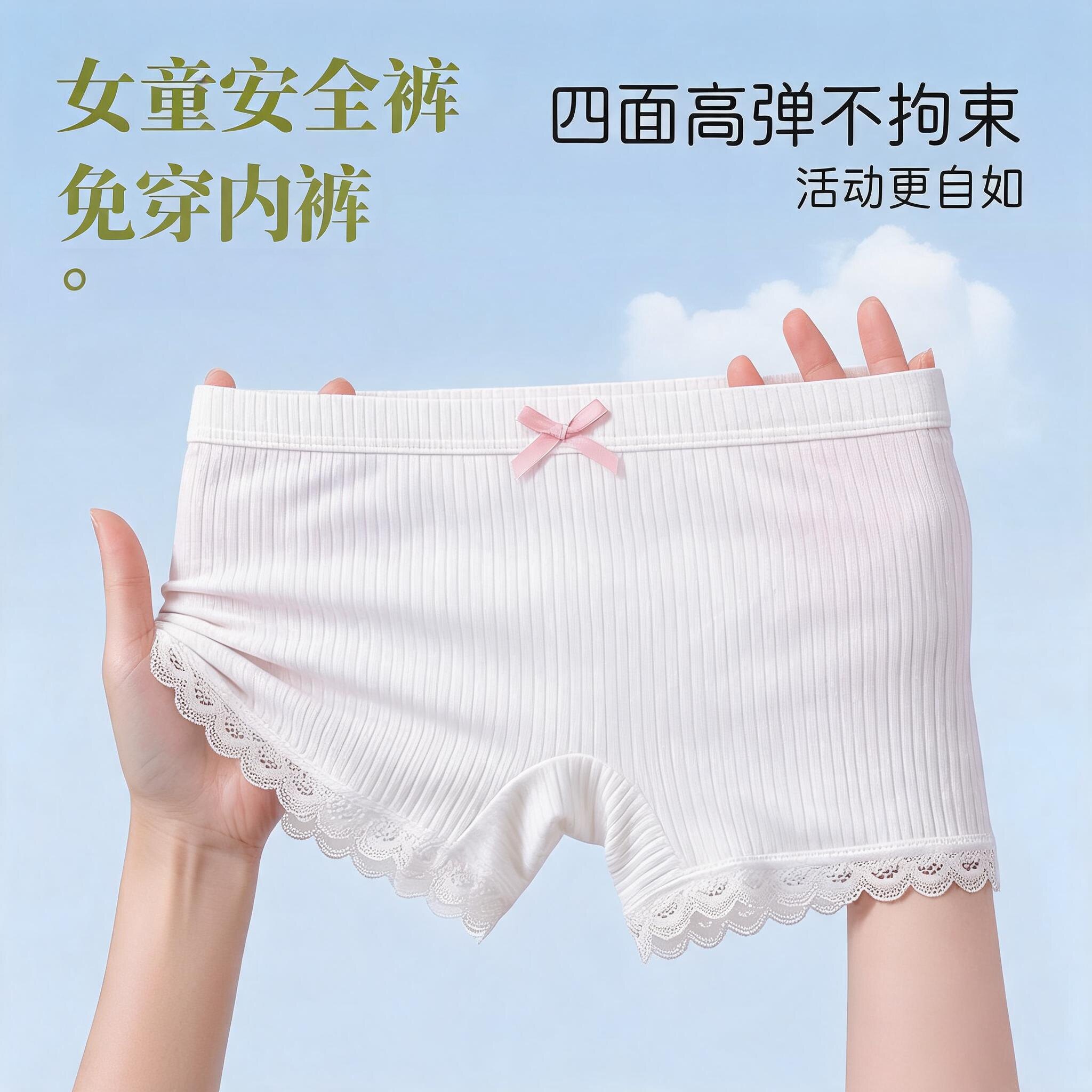 女童防走光安全裤内裤二合一莫代尔女童打底裤夏薄款女童宝宝短裤