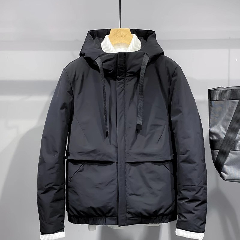 ZIQQO~帅气不挑人！冬季羽绒服男士短款加厚保暖潮流百搭连帽外套
