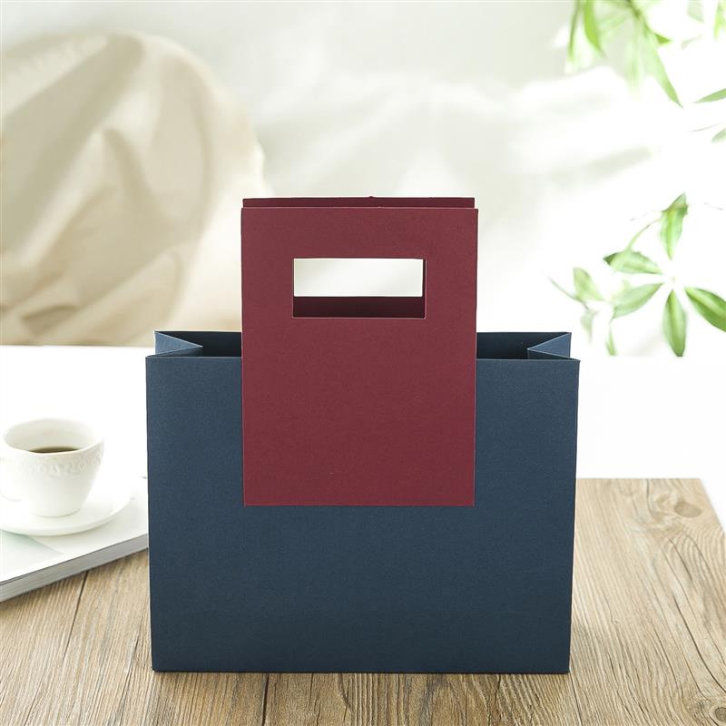 现货包邮礼品袋服装店纸袋手提袋子礼物包装袋支持印刷时尚藏蓝色