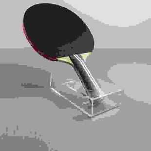 乒拍直拍陈列展台 透明亚克力乒乓球拍底座支架 国乒球迷收藏款