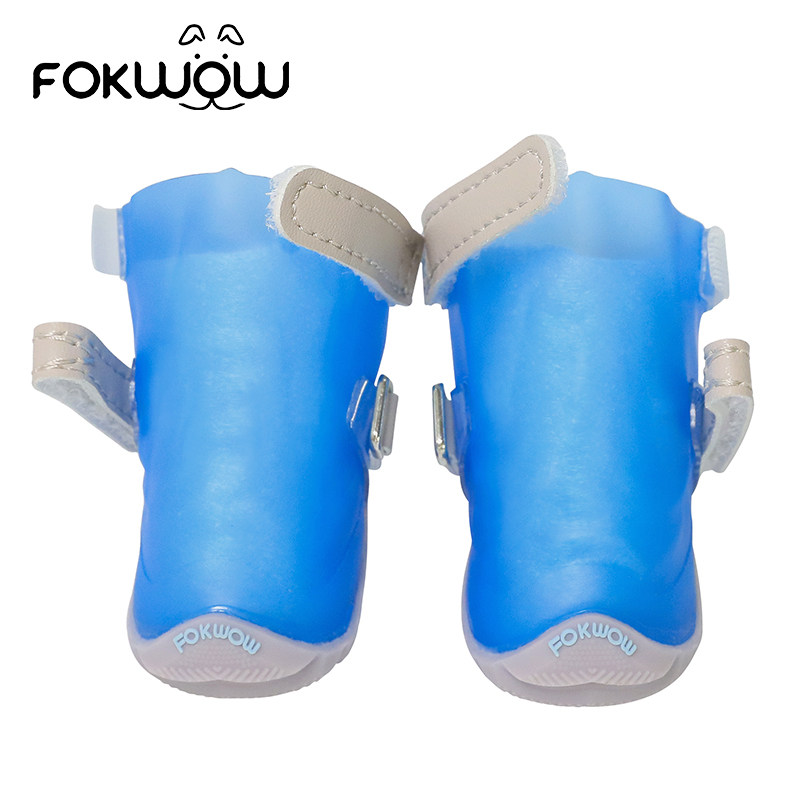 Fokwow小型犬防水防滑狗狗雨靴
