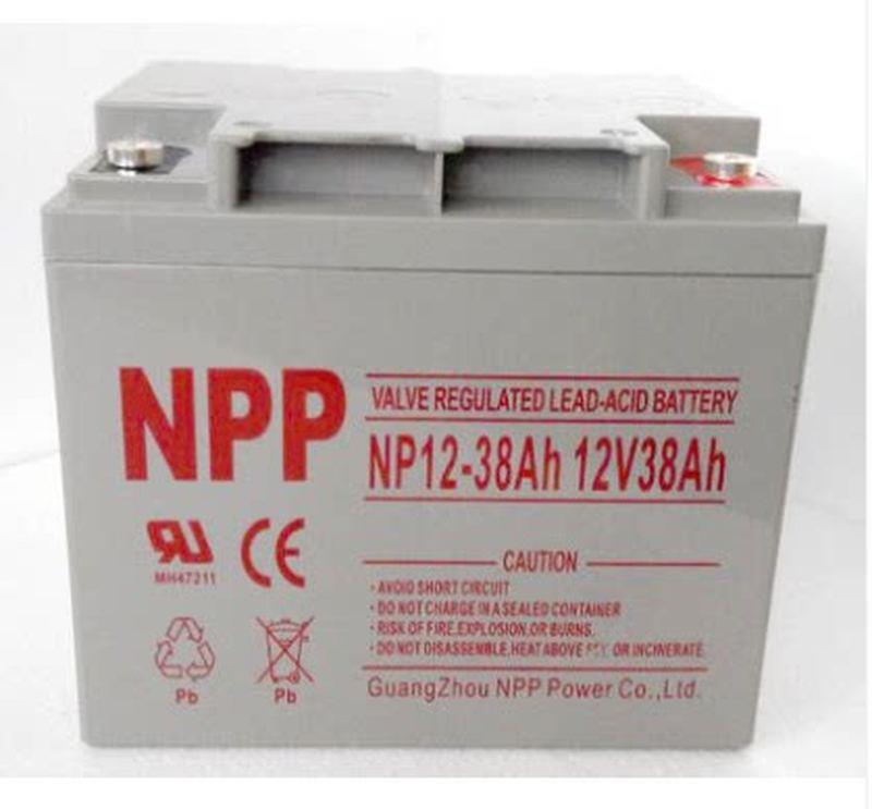 NPP耐普蓄电池 NP12-38太阳能免维护蓄电池 12V38AH UPS电源