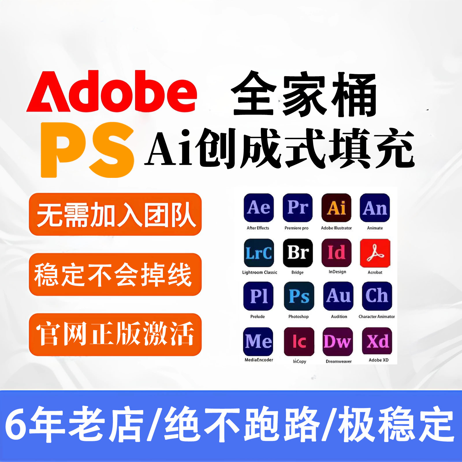 ps2026正版激活ai创成式填充Adobe全家桶订阅photoshop摄影计划