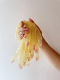 kigurumi 带花色美甲片超薄透明乳胶动漫Cosplay手套