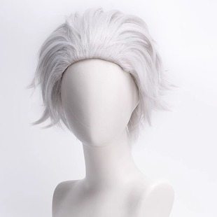 梅宫一 银灰色 cos假发 breaker 短发 wind 防风铃