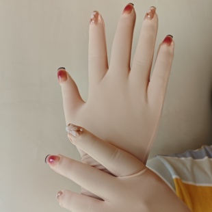 kigurumi 五指分指带美甲片防晒角色扮演恋物变装莱卡长手套