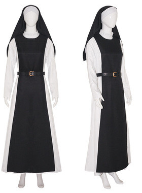 2024新款无瑕修女cosplay修女服万圣节角色扮演圣母玛丽亚修女装