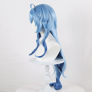原神甘雨假发cos 蓝色渐变拖尾100cm动漫cos假发造型渐变款