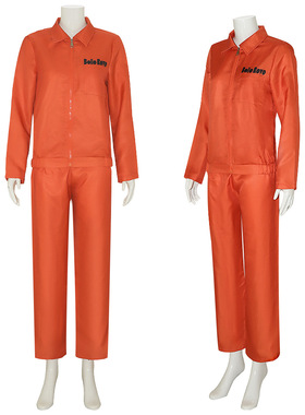 异世界自杀小队cos服橙色囚犯工装服装 哈利奎因囚服万圣节表演服