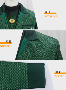 魔法坏女巫cos服奥兹大王大巫师绿色西装cosplay万圣节魔术师服装