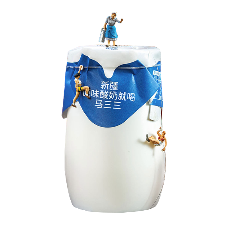【马三三】新疆益生菌原味酸奶180g*12罐