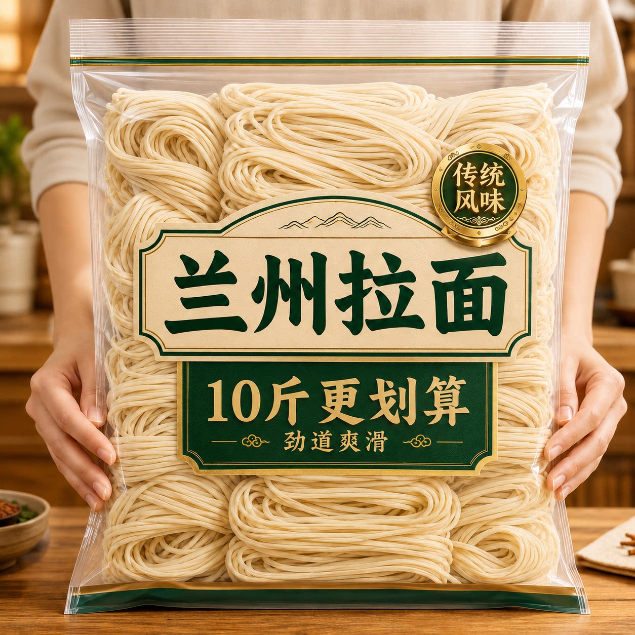 老字号！正宗兰州拉面官方旗舰店方便速食早餐牛肉面手工挂面条