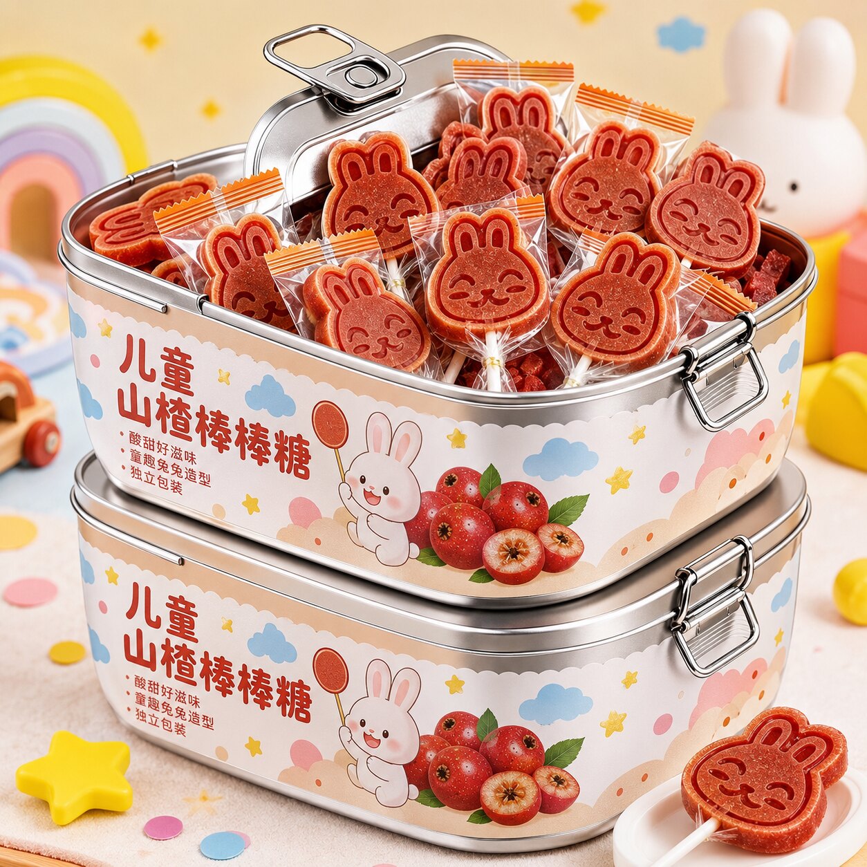 有机山楂棒棒糖无添加儿童独立包装婴儿山楂蜜饯冻干鸡内金零食