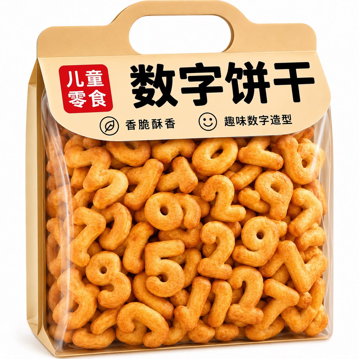 儿童饼干无添加剂数字饼干小包装官方旗舰店婴儿磨牙手指钙奶早餐