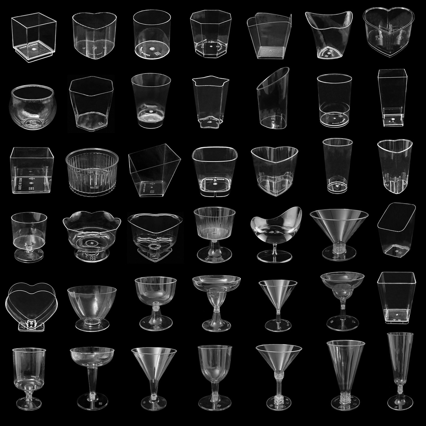 一次性食品级透明高脚甜品杯