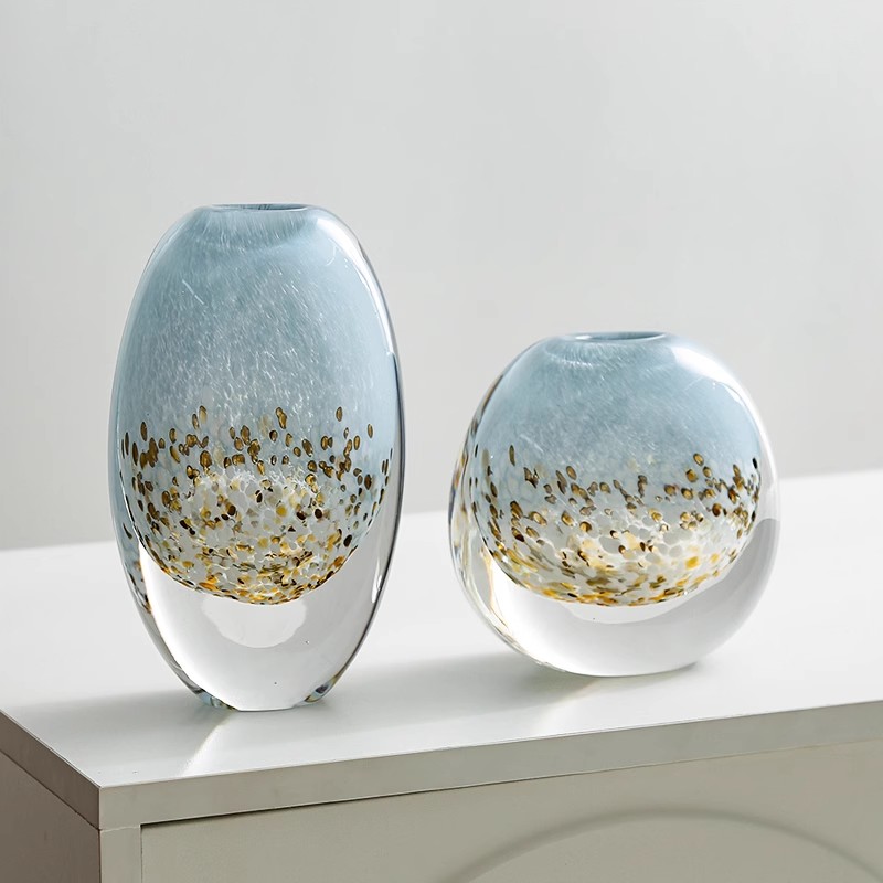 彩色琉璃花瓶水培插花艺术花器