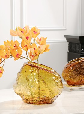 简约冰川纹肌理玻璃花