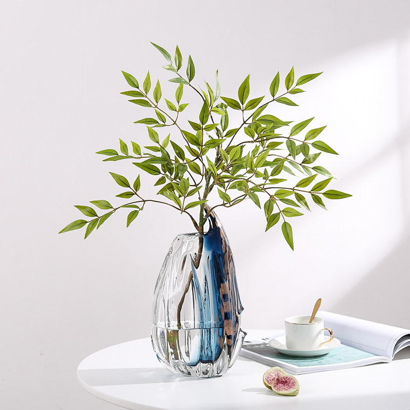 轻奢玻璃花瓶玻璃摆件现代简约客厅样板间玄关餐桌装饰品插花花器,家居饰品,桌面摆件,淘宝优惠券,粉丝福利购,淘宝优惠卷