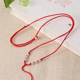 买一送一可调节项链绳细绳翡翠玉佩玉器挂坠平安扣观音吊绳红黑绳