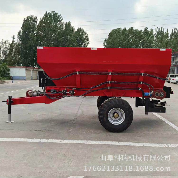 8立方大型牵引撒粪车不锈钢撒肥车粉末肥有机肥粪肥抛撒车