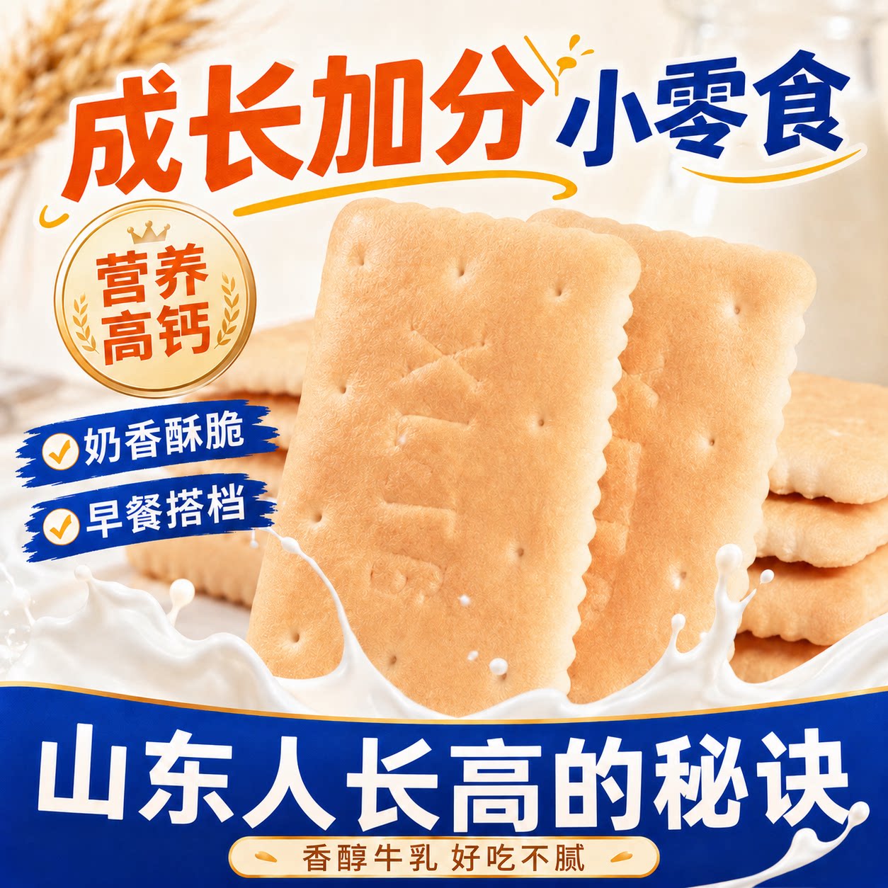 山东无糖钙奶饼干官方旗舰店图片