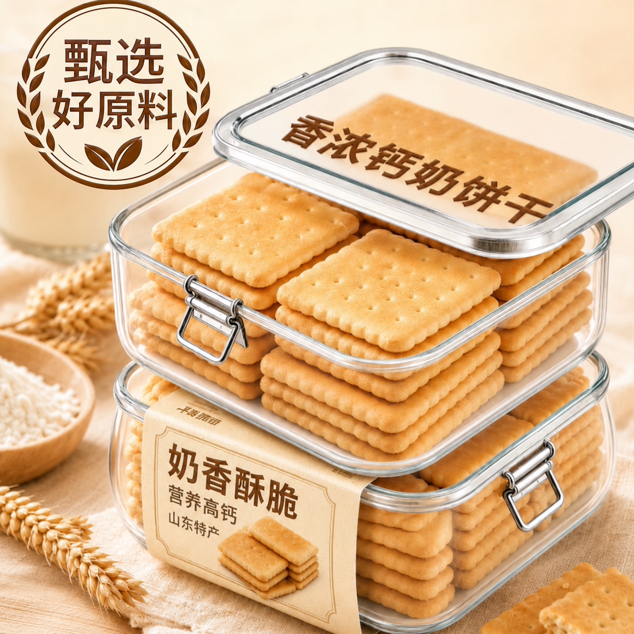 山东无糖钙奶饼干官方旗舰店图片