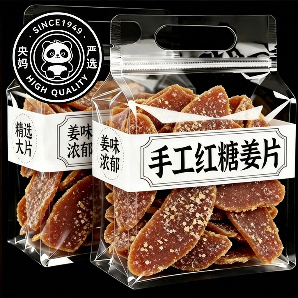 央妈严选白糖姜片官方旗舰店特级零食红糖干姜糖手工正宗老姜味姜