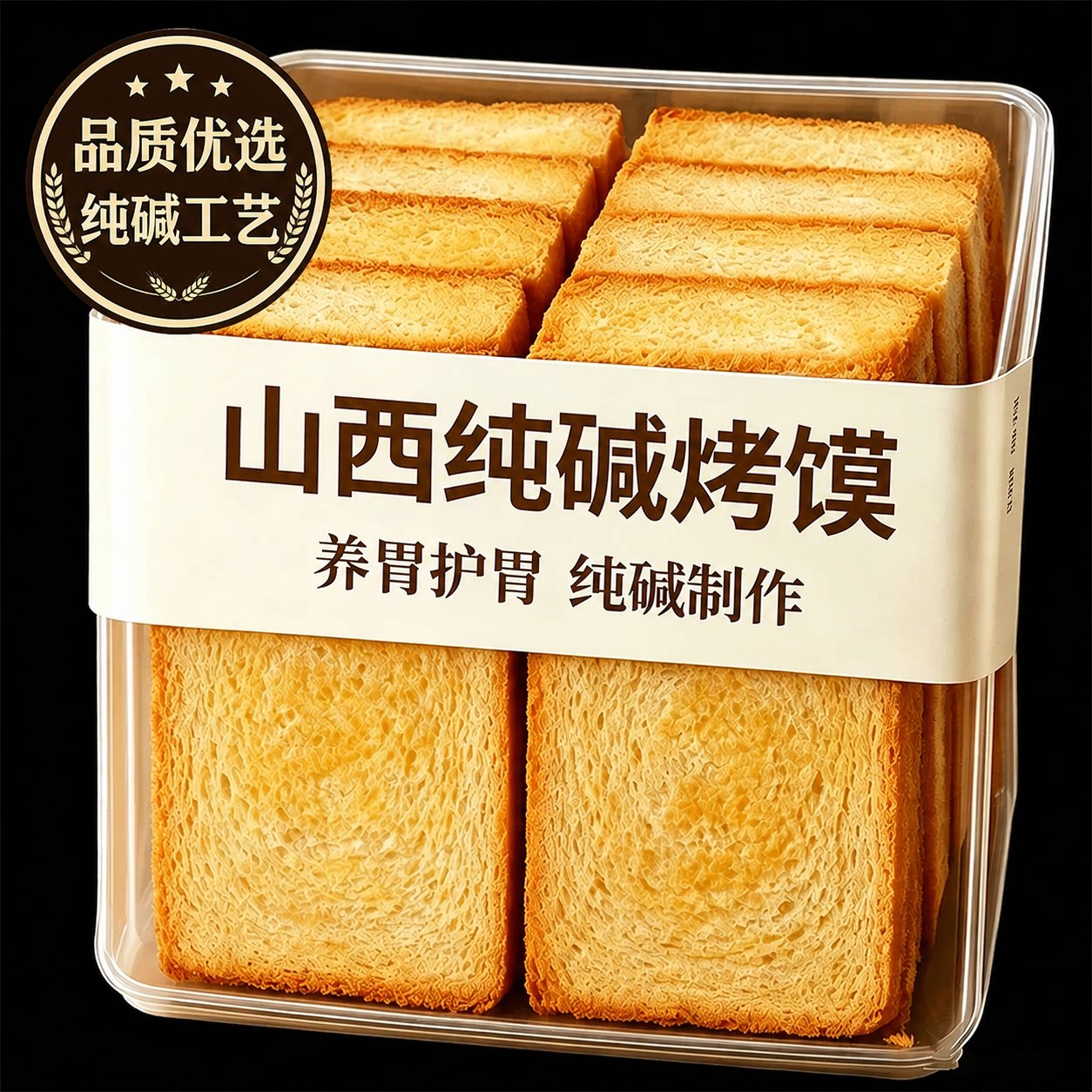 正宗纯碱烤馍片山西特产官方旗舰店正品独立包装养护胃原味无添加