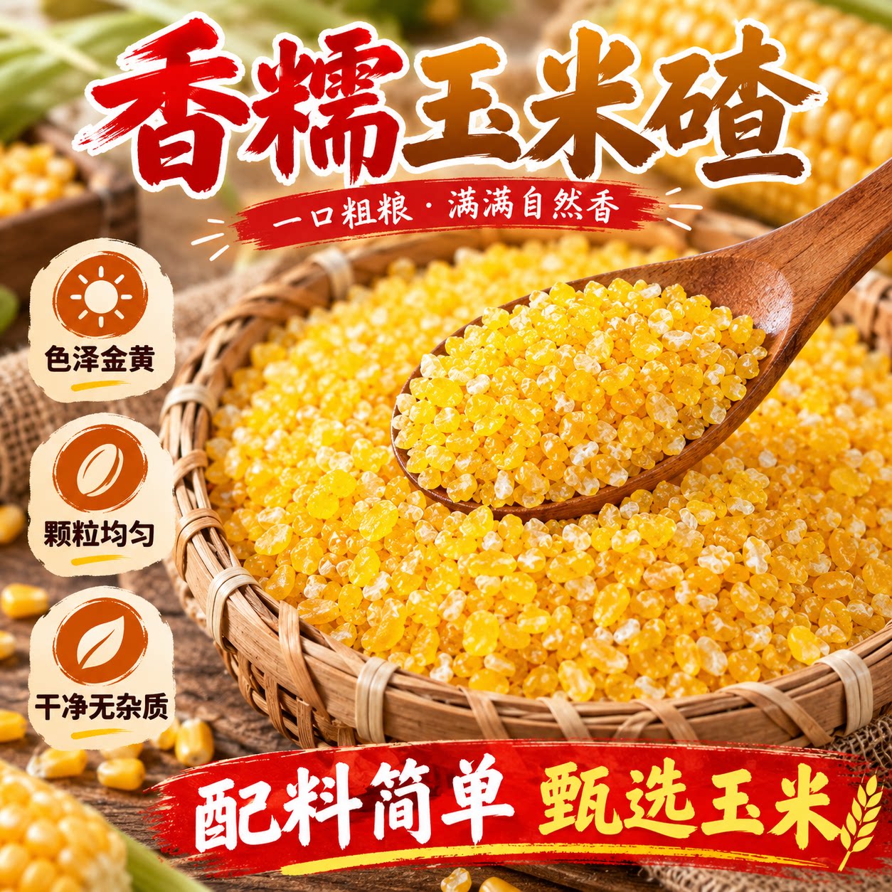 特级高品质东北玉米小碴子玉米渣新货玉米糁五谷杂粮笨苞米粒煲粥