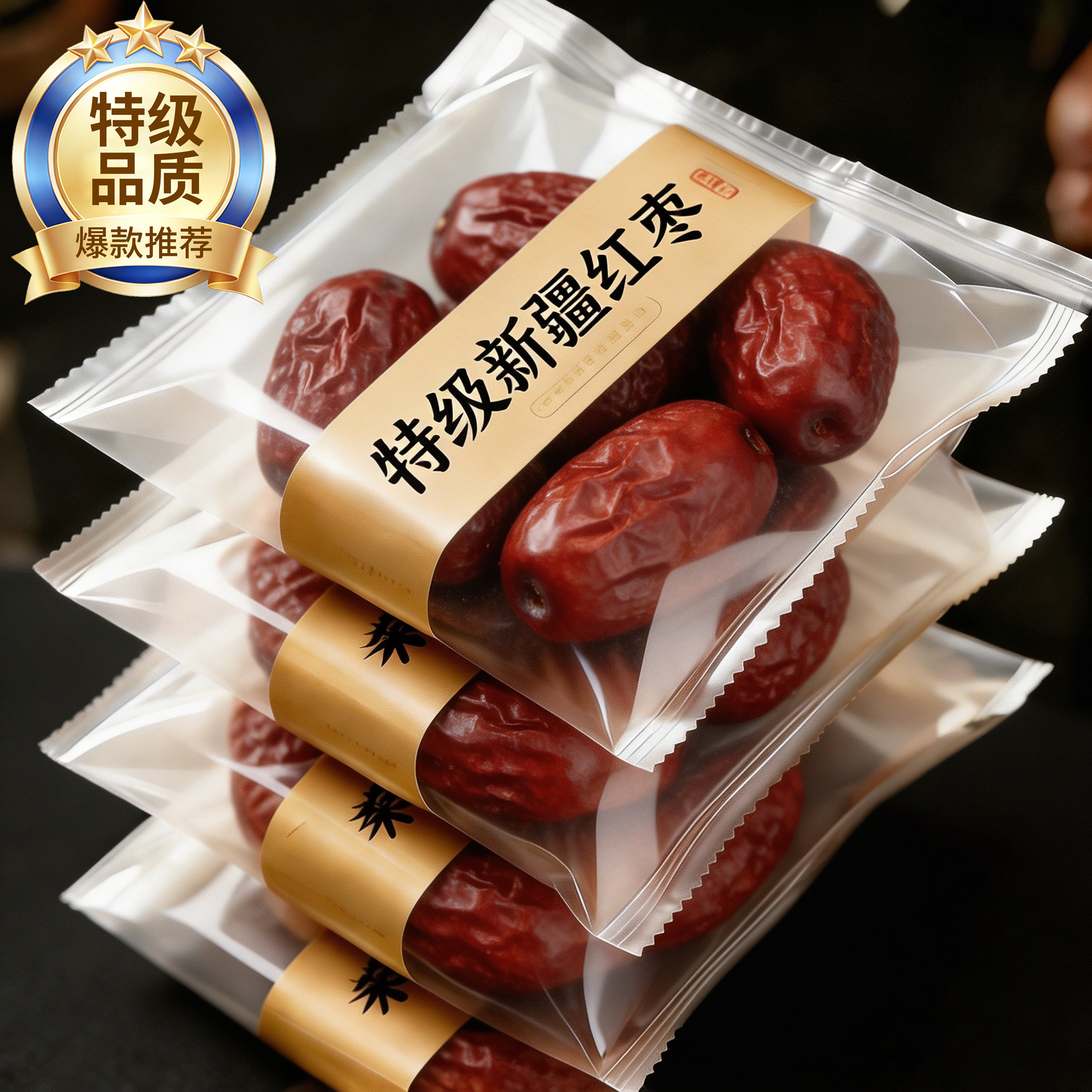 红枣特级新疆特产旗舰店若羌大灰枣煲汤泡水去核无核女用免洗即食