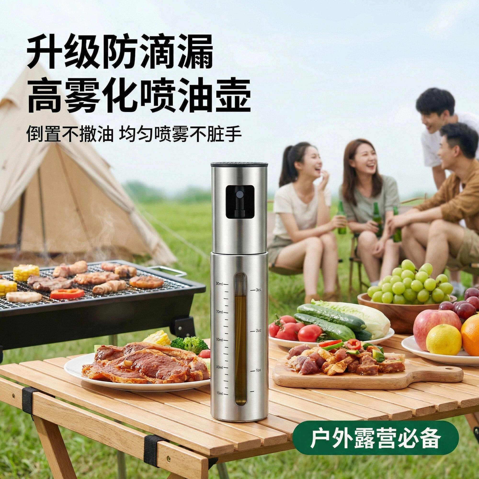 家用不锈钢雾化喷油壶食品级控油