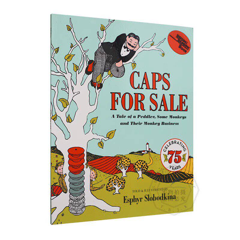 卖帽子 英文原版 Caps for Sale 吴敏兰推荐书单 第72本韵文故事4-8岁 英语阅读学习启蒙图画书 美国100百本优秀绘本 进口书 平装