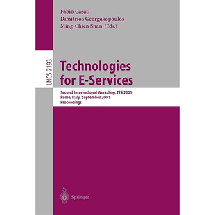 for 9783540425656 Italy Workshop 英文原版 Technologies TES Services Rome 现货 Second 2001 International